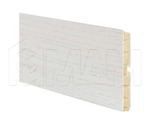 Цоколь пластиковый (высота 150, длина 4000 мм), декапе белый: 15.0431 4M