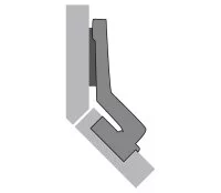 Hettich: 1061849: Петля Intermat для вкладных дверей для шкафов с углом корпуса 45А