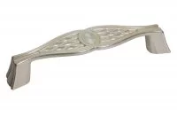 Ручка-скоба 96мм, отделка серебро &quot;Венеция&quot;