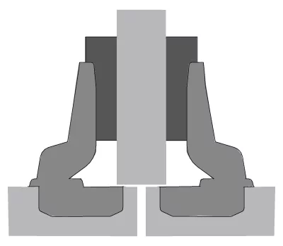 Hettich: 1078661: Петля SlideOn 2333 угол 95°, чашка TH42 диаметр 35, на среднюю стенку (B5)