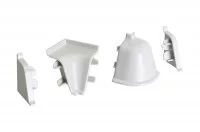 Комплект угловых элементов для овального бортика, цвет светло-серый