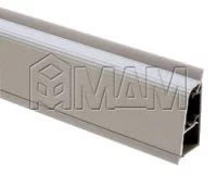 Плинтус алюминиевый овальный L=5м, матовый рифленый: 51.500MR