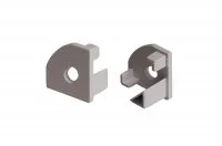 Заглушка с отверстием для профиля 1919F, цвет серый