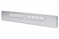 182/805 Решётка вентиляционная для цоколя ПВХ Н.100, L=600, под шлифованный алюминий