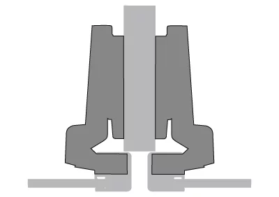 Hettich: 20170: Петля Intermat 9944 для алюминиевых рам угол 125°, чашка TA22, на среднюю стенку (B3)