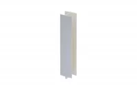 08 Стык для цоколя, Н-100, гладкий алюминий