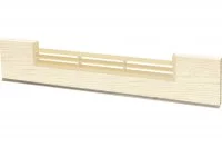 0114 Решётка вентиляционная для цоколя ПВХ H.150, L=600, Позитано