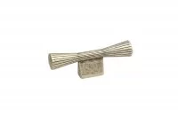 Ручка-кнопка 16мм, отделка серебро античное