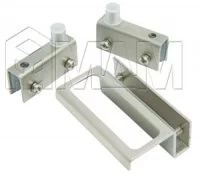 Компл. петель для стекл. двери +ручка, хром: ZS9004 / 50 К-Т