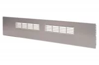 182/813 Решётка вентиляционная для цоколя ПВХ Н.120, L=600, под шлифованную нержавеющую сталь