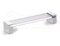 Ручка-скоба 160мм хром/стекло прозрачное: 370.160.10