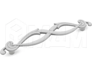 Ручка-скоба 128мм белый/серебро винтаж: WMN.634.128.00V4