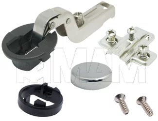 Петля стандартная вкладная площадка с евровинтами/хром круг.: C123152 с евровинтом/хром круг