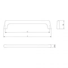 GTV: Ручка OCTAVIO L-192, инокс: UZ-OCTAVIO-192-06