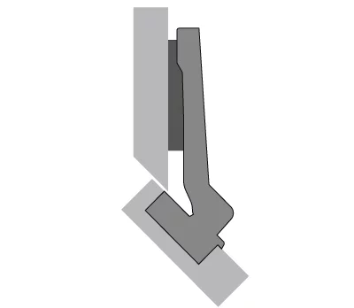 Hettich: 9044832: Петля Intermat 9966 W45, 0 мм, TH 42, Под прикручивание