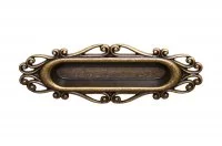 Ручка врезная 96мм, отделка бронза "Флоренция"