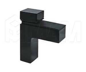 КВАДРО Менсолодержатель 24х66 мм для деревянных и стеклянных полок 4 - 40 мм, антрацит: SU16A FCR