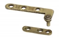 Петля декоративная торцевая левая, отделка бронза античная