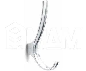 VERSA Крючок двухрожковый хром: WP3004