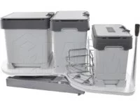 UNIKO PARTNER Система для утилизации в угловой корпус (2 ведра по 15 литров, 1 ведро 7 литров, 2 корзинки для моющих средств): EUK45WBPR