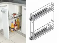 Starax: S-2421 Бутылочница бокового крепления, ширина 150 мм (100х450х495) с доводчиком, правая