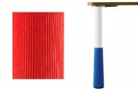 Нога d.50 Н580 для стола KINDER, цвет белый RAL9003 + красный, комплект 4 штуки