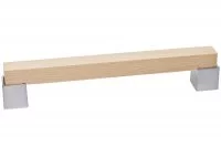 Ручка-скоба 160мм, отделка бук + хром матовый