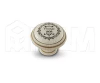 Ручка-кнопка D35мм cлоновая кость/золото винтаж керамика Vintage: WPO.77.01.Q3.000.T5