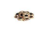 Ручка-кнопка, отделка золото + горный хрусталь