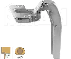 Петля Slide-on прямая (180/110) для фальшпанели: 51MS8505 90A