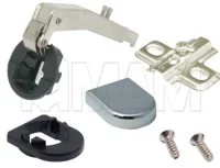 Петля прямая (180) площадка под саморез/хром D-обр.: C123158 под саморез/хром D