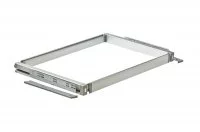 Рамка выдвижная для подвесных сеток шириной 590-660, с направляющими полного выдвижения с доводчиком, отделка алюминий + серая