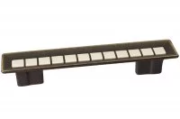 Ручка-скоба 128-096мм, отделка бронза матовая + вставка