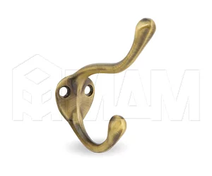 Крючок двухрожковый бронза состаренная: WP71AB