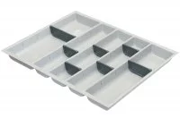 Composit 45 Ёмкость для столовых приборов в базу 600, цвет светло-серый/темно-серый (глянцевый)