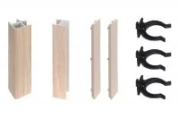 Комплект угловых элементов для цоколя ПВХ H.150, беленый дуб