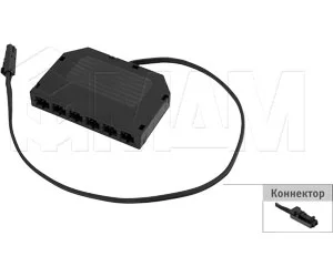 Разветвитель на 6 розеток, разъем - LED: DISTR-LED1M6F