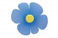 Ручка-кнопка 32 мм, отделка синяя