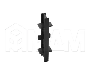 Соединитель 180 градусов (высота 100), черный: 19.0422R.20