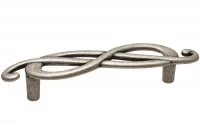 Ручка-скоба 96мм (правая), отделка серебро старое