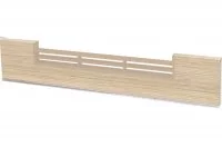 1713 Решётка вентиляционная для цоколя ПВХ H.120, L=600, белёный дуб Кортина NEW