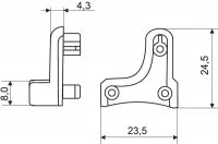 Заглушка под профиль-ручку правая, цвет Бук
