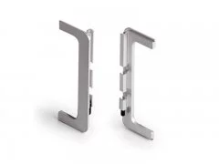 Комплект торцевых заглушек П-образных среднего профиля GOLA Alphalux(2 части:L+R), алюминий