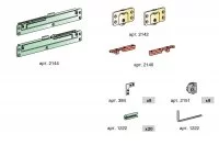 Комплект фурнитуры для 1 фасада до 40 кг (алюминиевый/накладной) с доводчиками