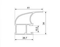 Rial Pro: KR200 Вертикальный асимметричный профиль (ручка) хром 5,5 м, шт