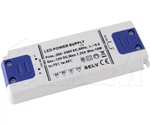 Блок питания, тонкий, AC-230/DC-12V, IP31, 15W: LSA-PS12V-IP31S-15W
