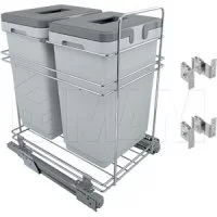 Система для утилизации мусора (2 ведра по 24 литра), направл. плавн. закр. Nova Pro: PCGM40GGNP