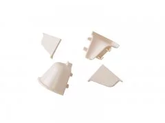 Комплект соединителей овального пристеночного бортика (VER%/35), (4ч.:2 загл., 90°внут.+90°внеш.) пластик, шампань 11509