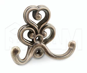 ROME Крючок двухрожковый бронза состаренная: WAP.802.000.00AB