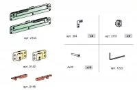 Комплект фурнитуры для 1 фасада до 40 кг (алюминиевый/вкладной) с доводчиками Комплект фурнитуры для 1 фасада до 40 кг (алюминиевый/вкладной) с доводчиками